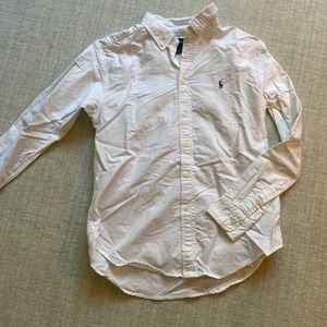 Boys Ralph Lauren white button down shirt